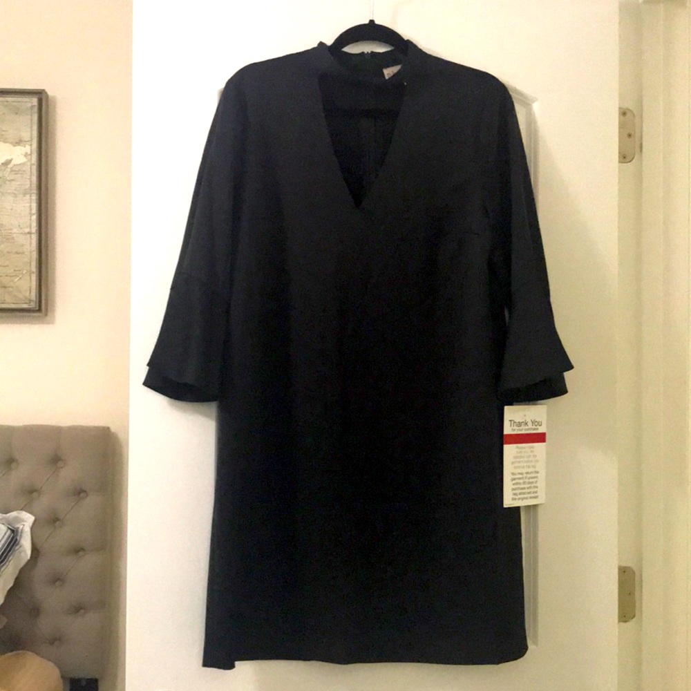 Philosophy- Black bell sleeve dress